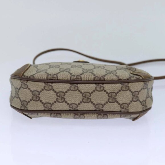 GUCCI GG Supreme Web Sherry Line Shoulder Bag PVC Beige Red 89 02 066 Auth 84927 - Picture 7 of 16